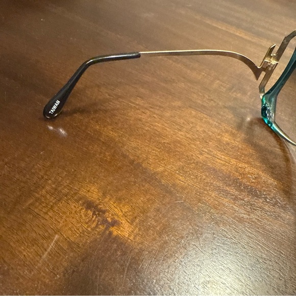 Vintage Opti-Ray Sunglasses Teal Gold - Picture 8 of 11
